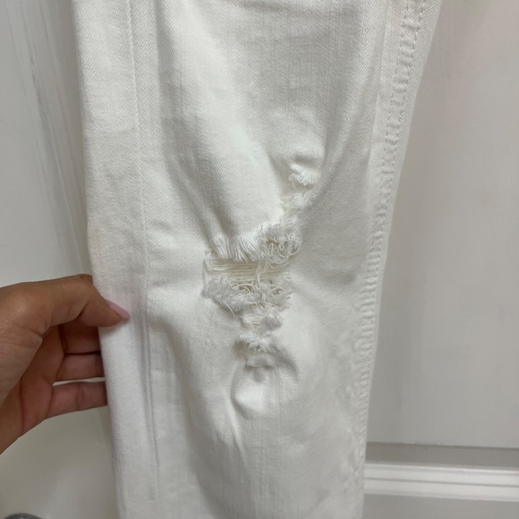 White Rhinestone Embellished Distressed Jeans – Size S - Picture 4 of 16